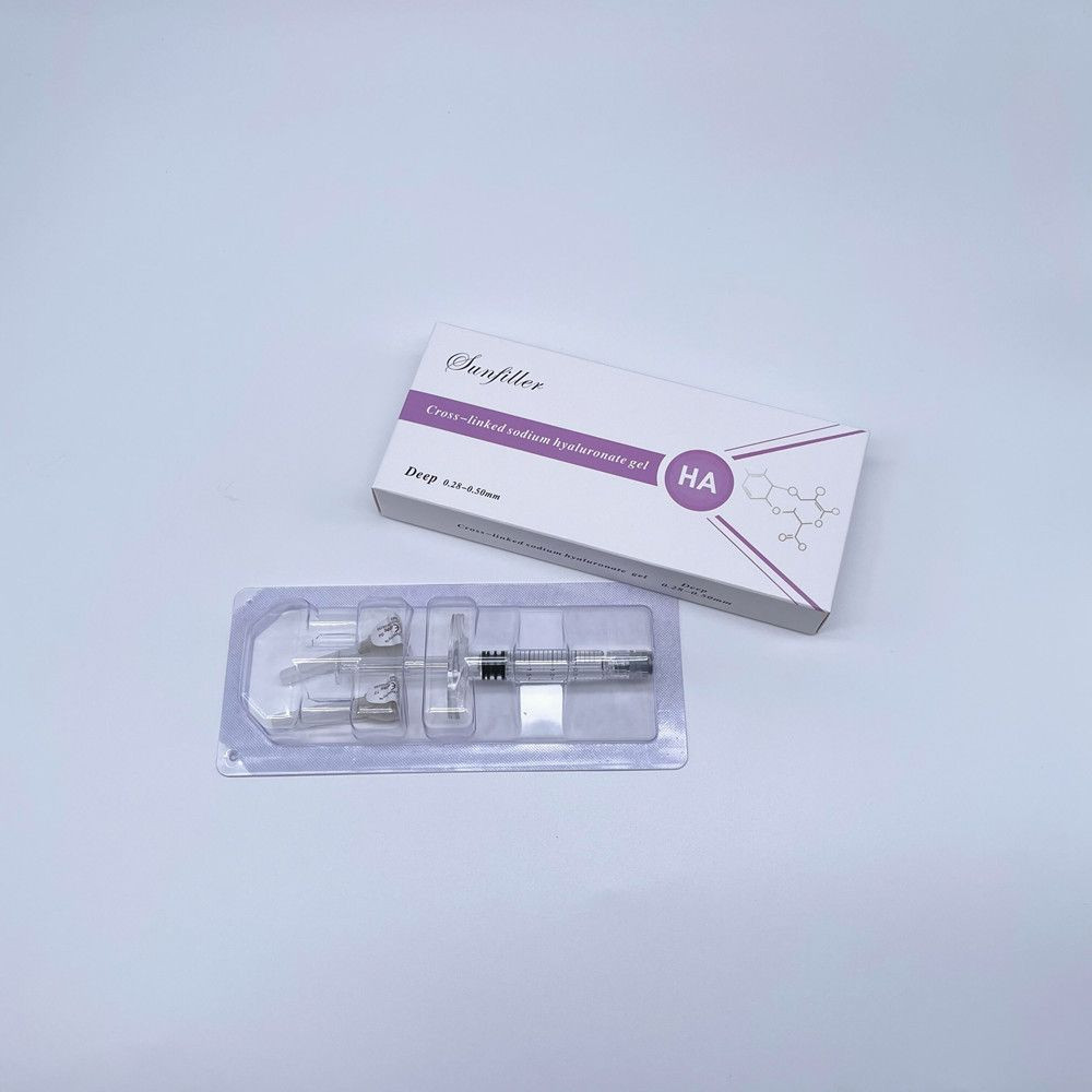 Skin Rejuvenation 2ml CE ISO Sunfiller Injectable Dermal Filler Deep Wrinkle Hyaluronic Acid Injection