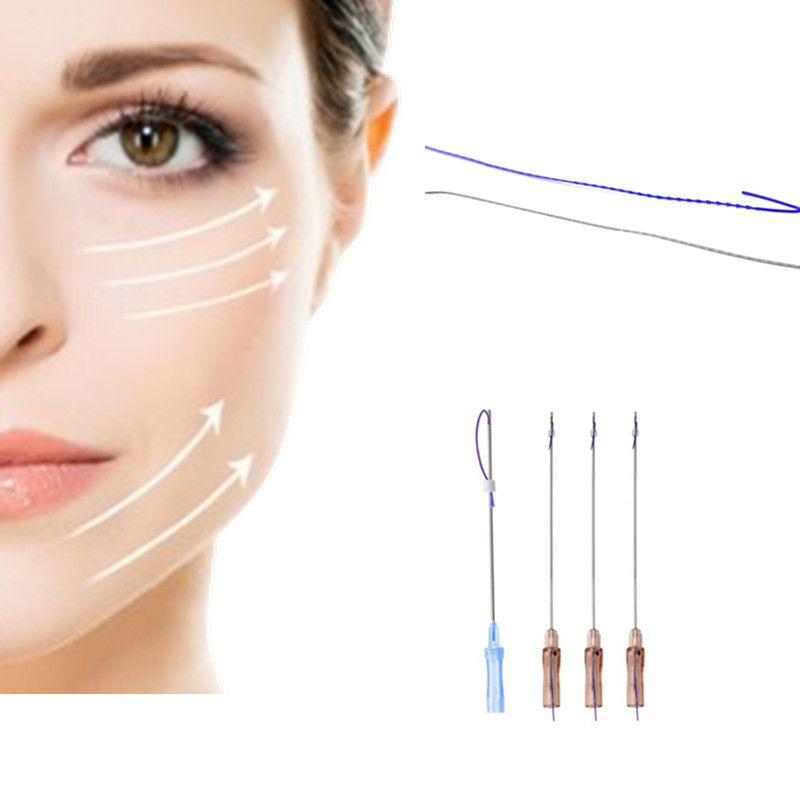 Stable Absorbable Korea Barbed 4D Cog W Blunt Pcl Pdo Thread for Cheek Lifting