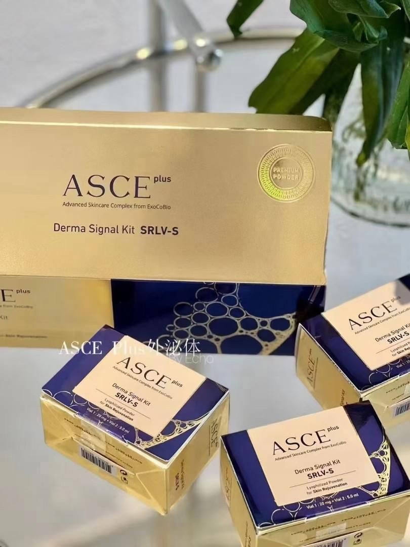 Asce Exosomes Asce+ Srlv (20mg+5ml) Plus Derma Signal Pdrn Skin Booster Skin Care Injection Anti-Aging